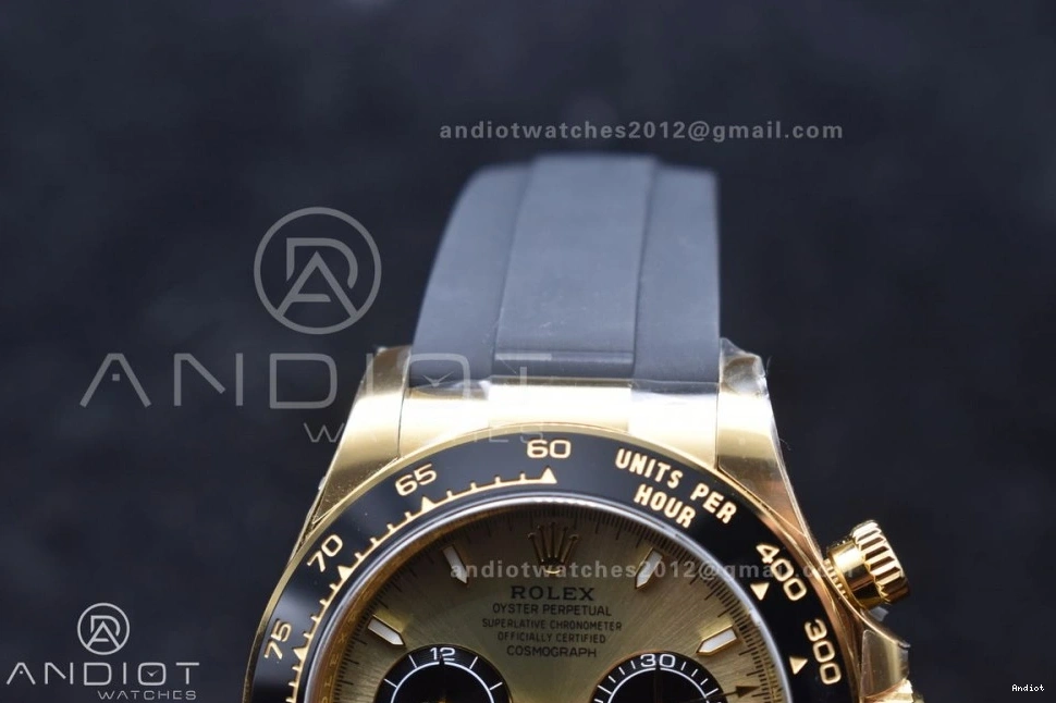 1:1 Best Daytona 126518 Oysterflex Clean Dial Edition YG on Strap 2023 SH4131 0322